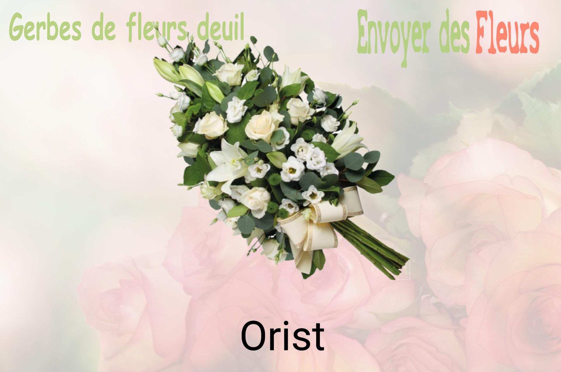 Gerbe de fleurs de deuil livrée à Orist